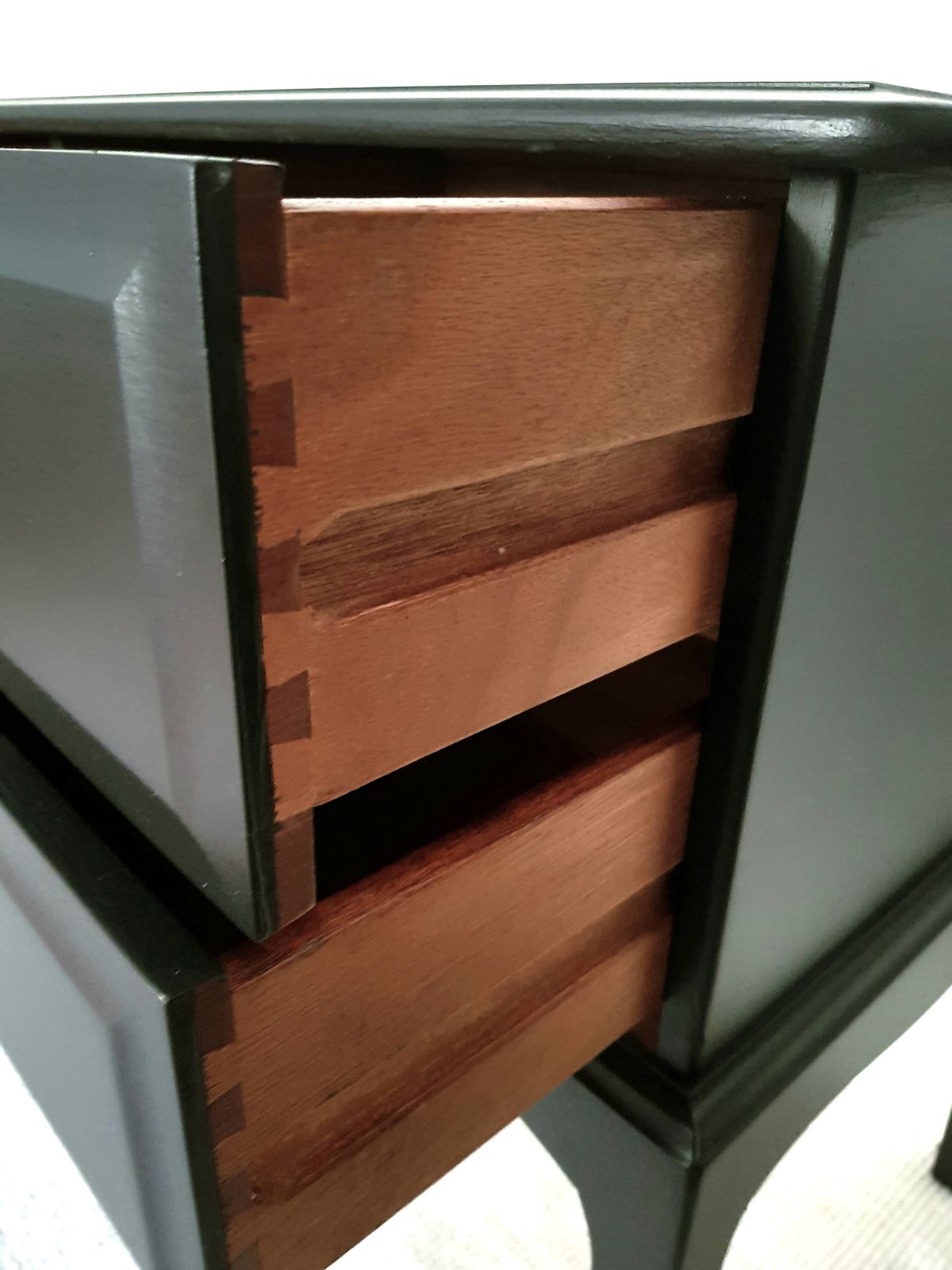 photo furniture Stag Minstrel Painted Black Sideboard, Mahogany, Upcycled.