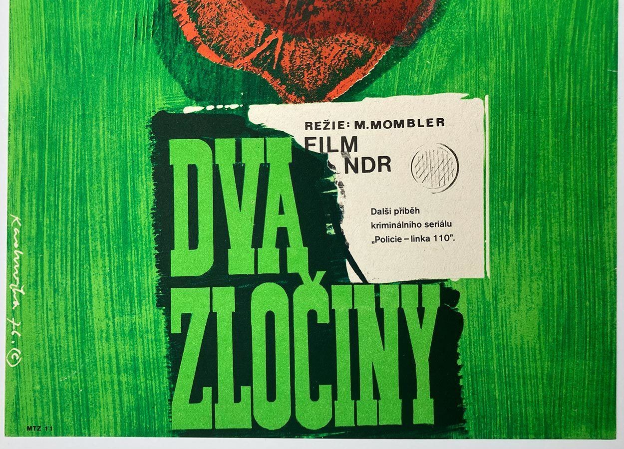 Original Film Poster, The Man, Dimitrij Kadrnožka, 1976, Genuine Czech Vintage Print photo 54.0