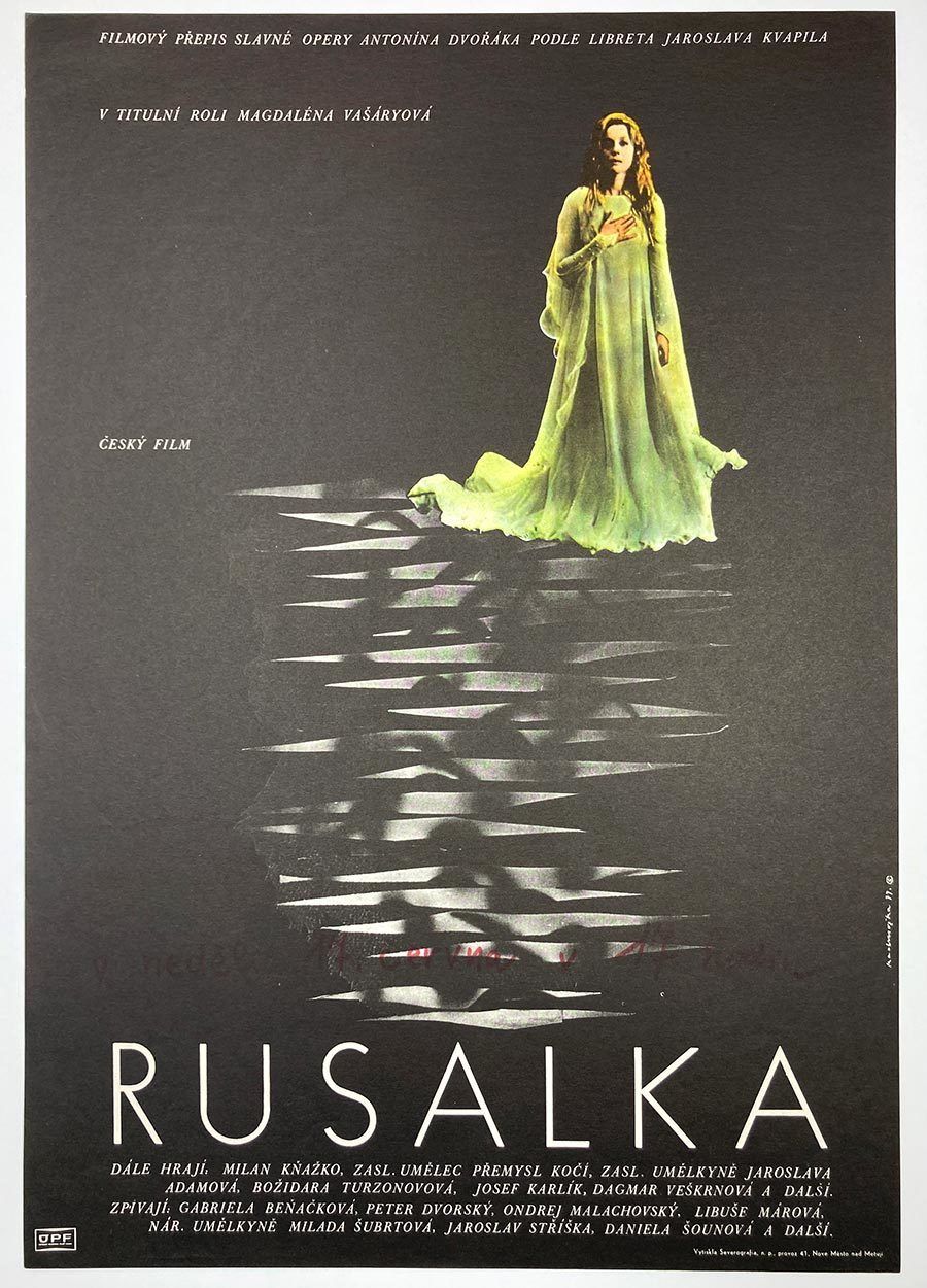 Original Film Poster, Rusalka, Dimitrij Kadrnožka, 1977, Genuine Czech Vintage Print
