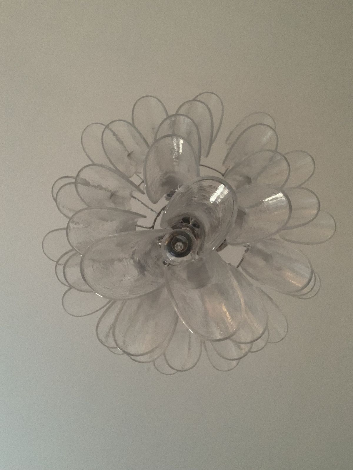 Contemporary Murano Glass "Sella" Chandelier With A Kromo Metal Frame photo for sale