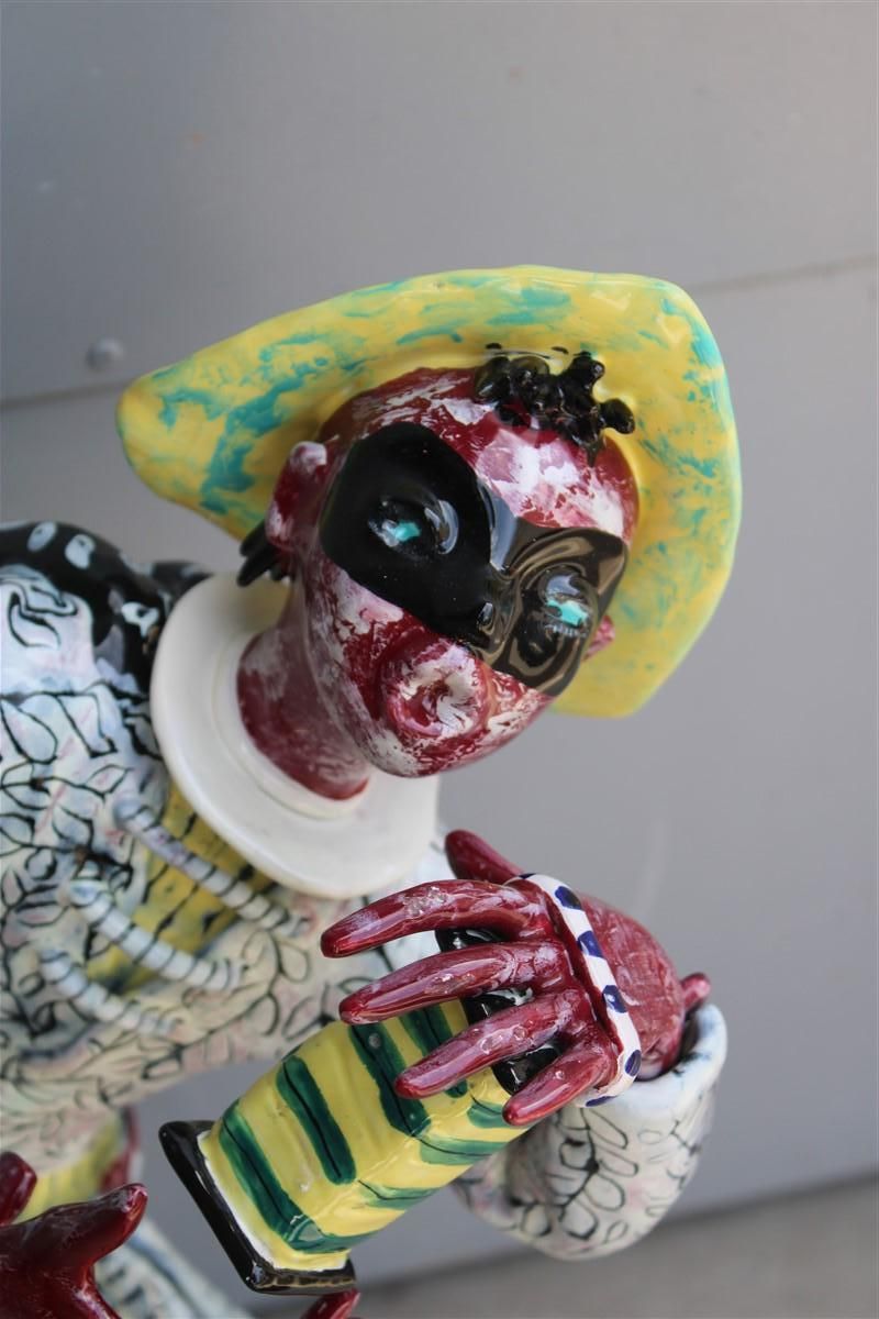 Otello Rosa Venetian Carnival Mask Pantalone Sculpture For San Polo 1950s photo for sale