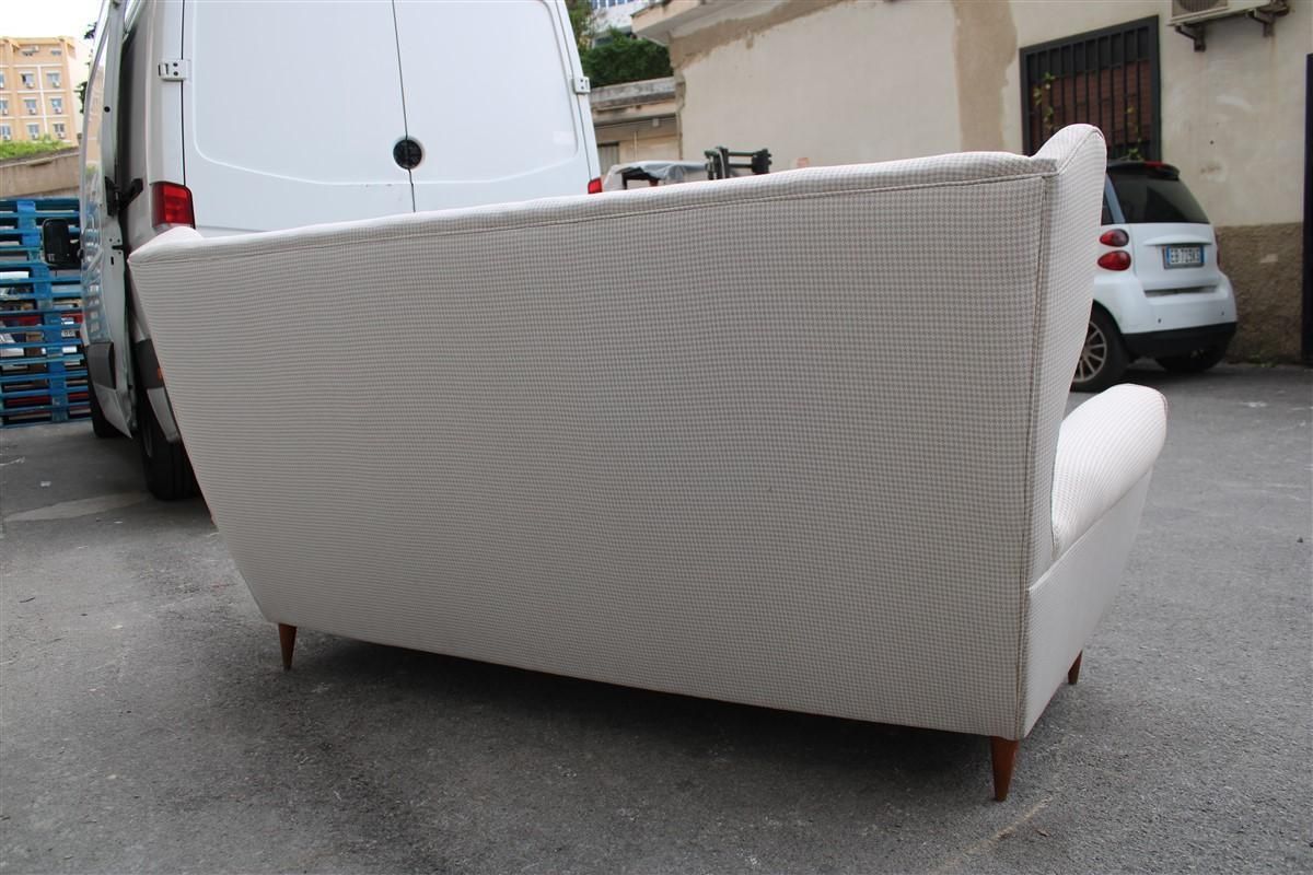 4006.0 Paolo Buffa Mid Century Italian Sofà High Backrest 1950s Chanel Tessut Type photo