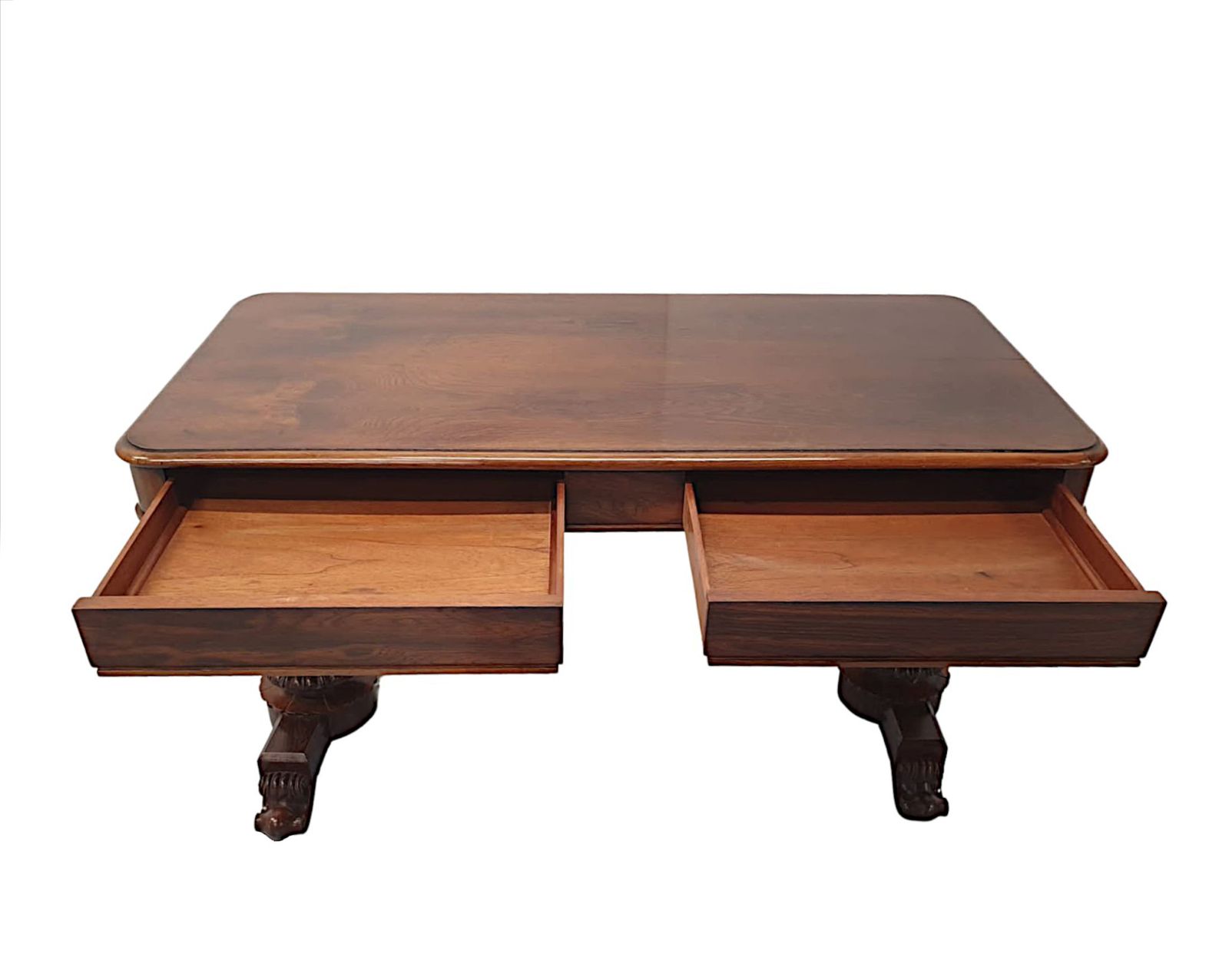 A Fine 19th Century Irish Library Table In The Manner Of Williams And Gibton photo 3865.4932