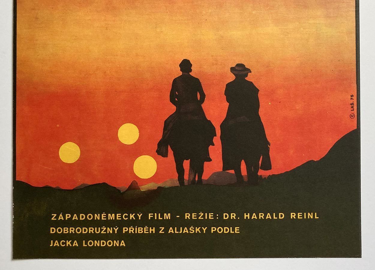 Original Film Poster, The Cry Of The Black Wolves, Karel Laštovka, 1975, Genuine Czech Vintage Print photo for sale