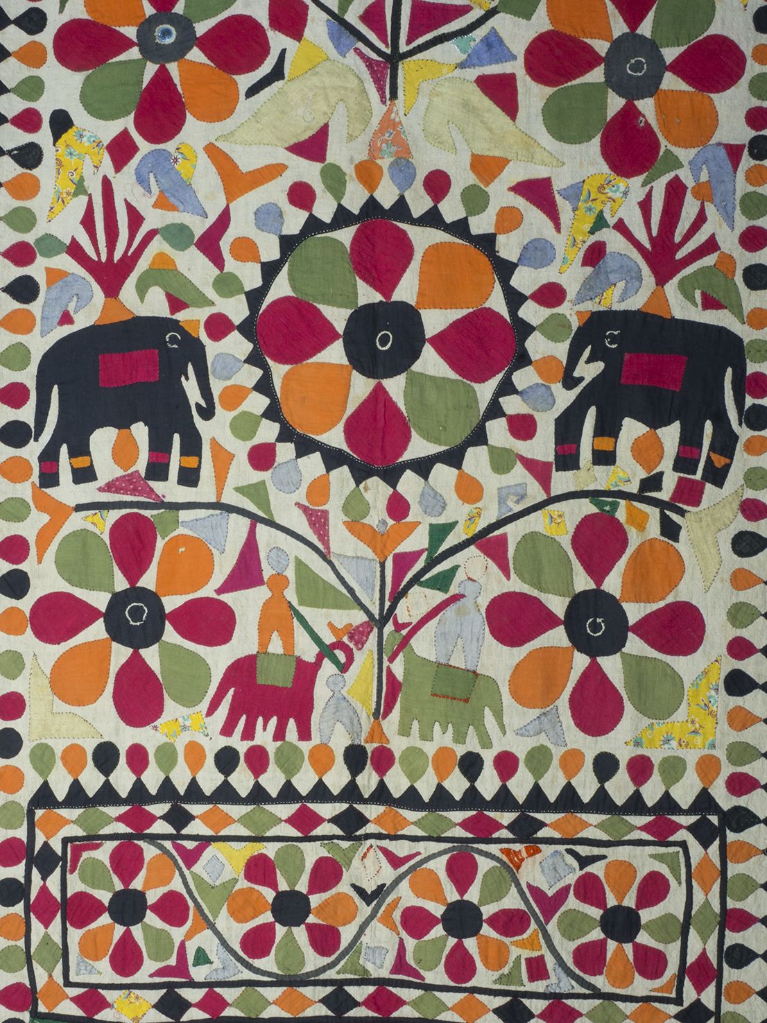 Applique Quilt Cover, Gujurat, Early 20th Century photo for sale