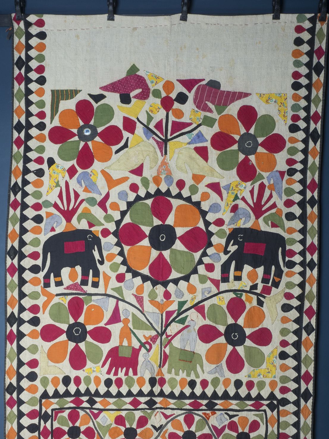 Applique Quilt Cover, Gujurat, Early 20th Century photo 1200.0