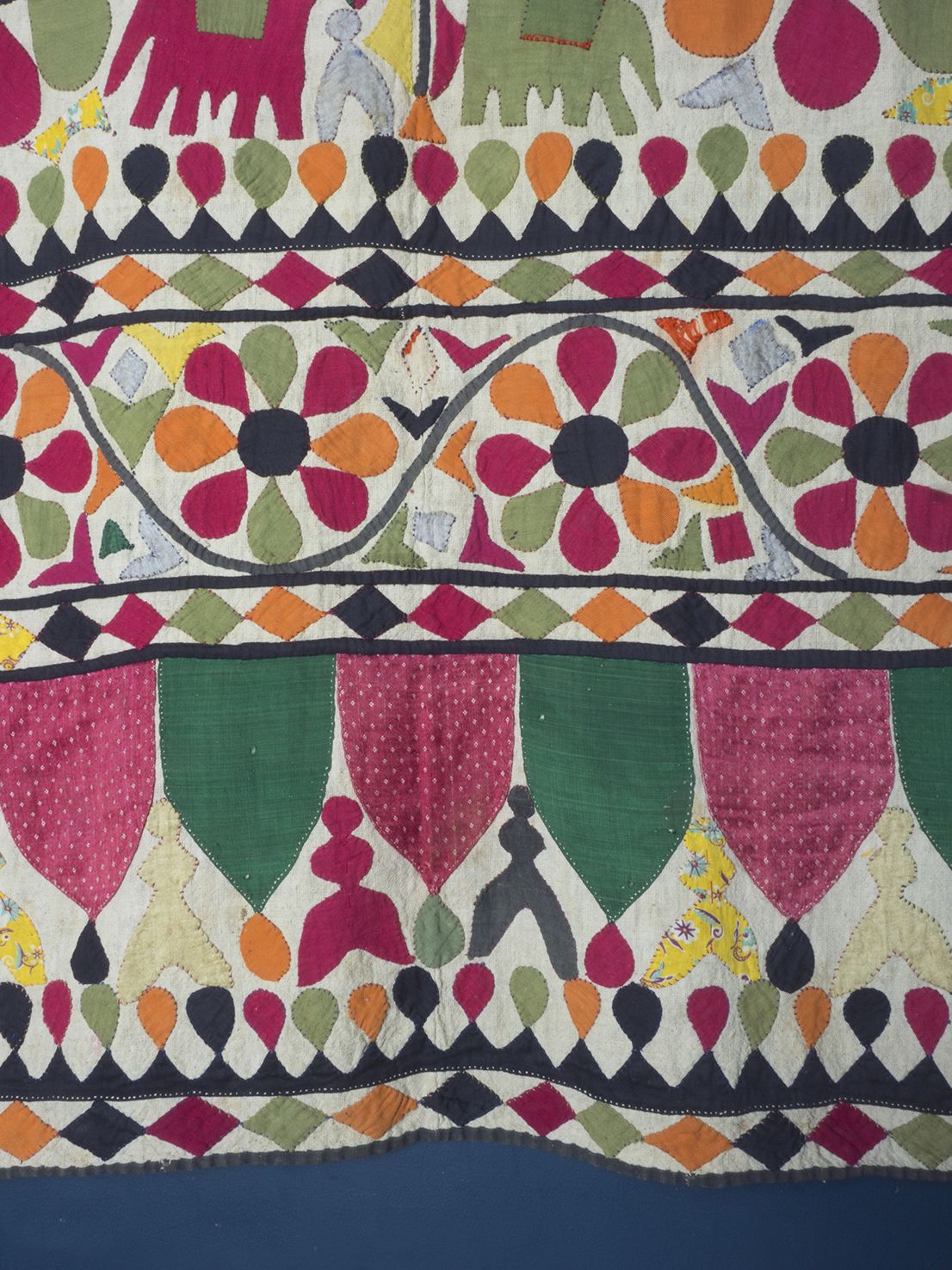 photo furniture Applique Quilt Cover, Gujurat, Early 20th Century