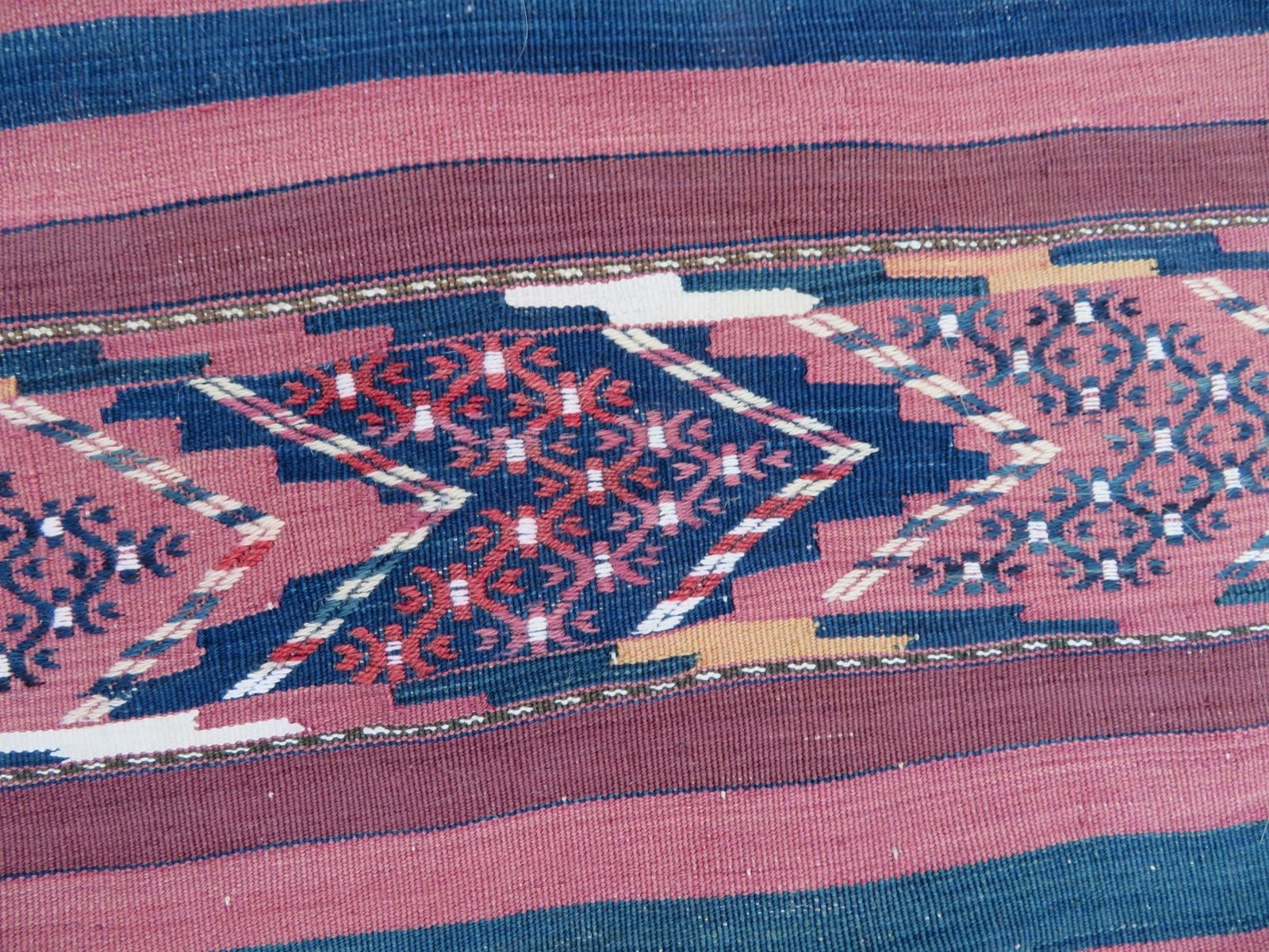 Rare Antique Tekke Turkmen Flat Weave Palas Kilim.Tekke Tribes Of Turkmenistan.Cicim Technique.283cm X 145cm. photo vintage