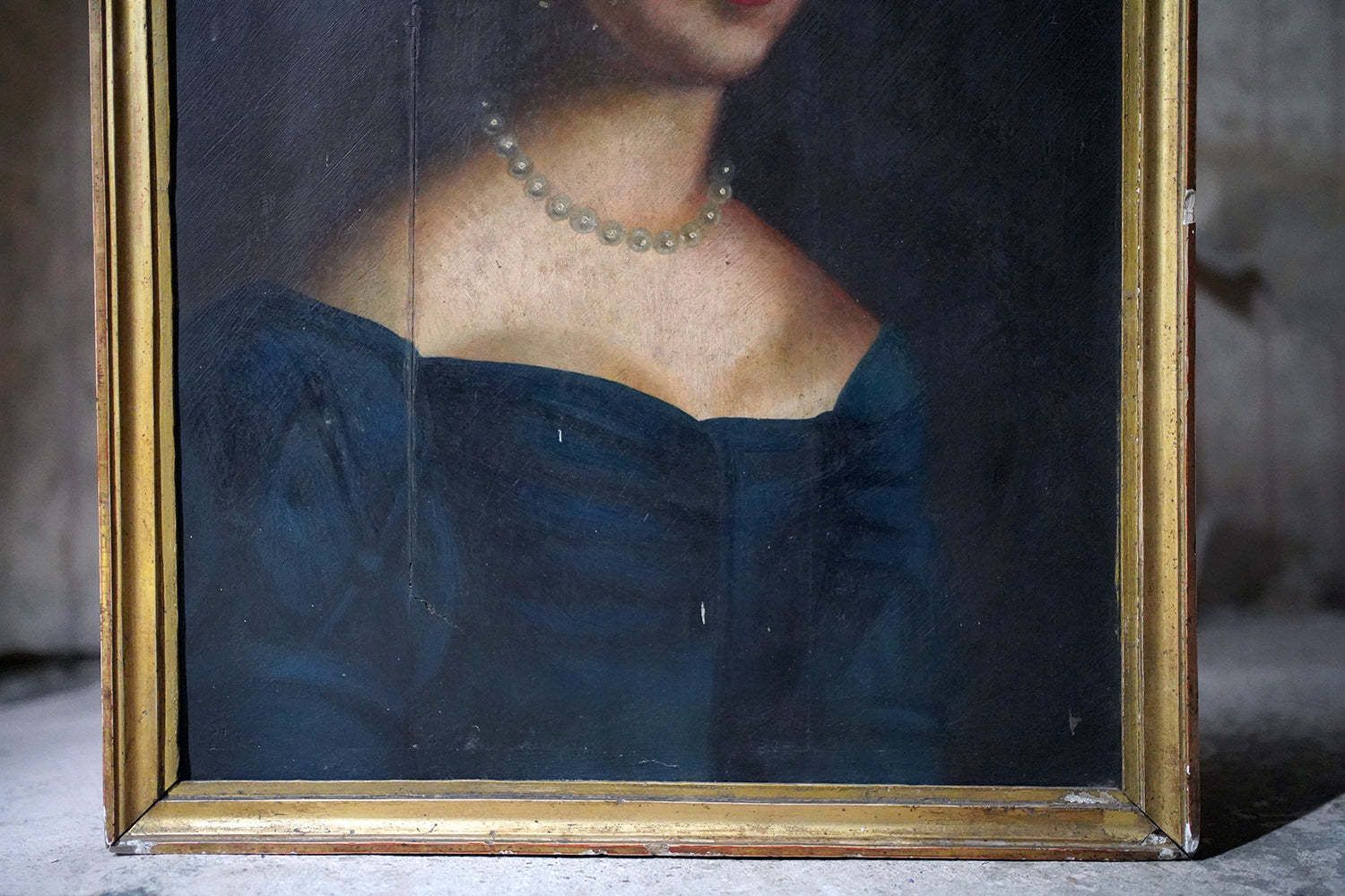 An Early 19thc French School Oil On Board Portrait Of A Lady C.1830 photo vinterior