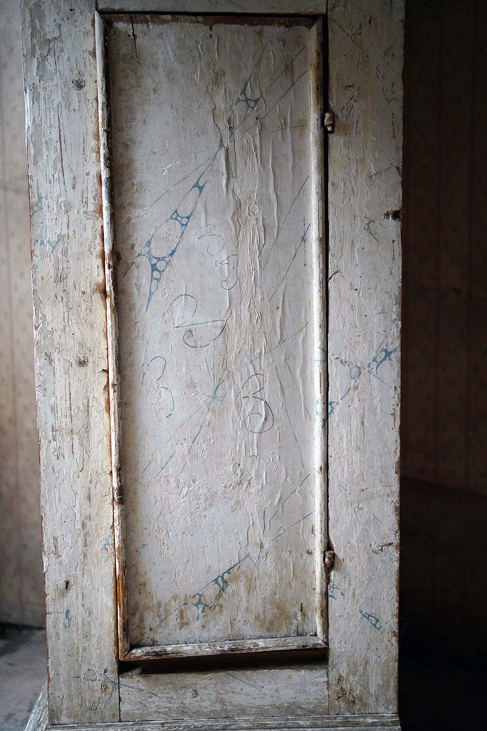 A Large 19thc Italian Faux Marble Painted Pine Pedestal Cupboard photo vintage