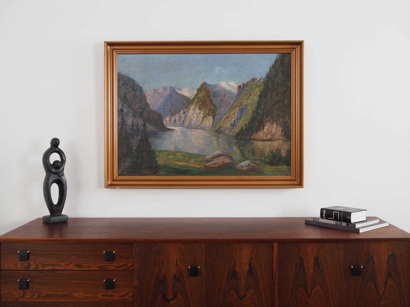 Painting "The River In The Mountains”, Scandinavian Design, 1970s photo for sale