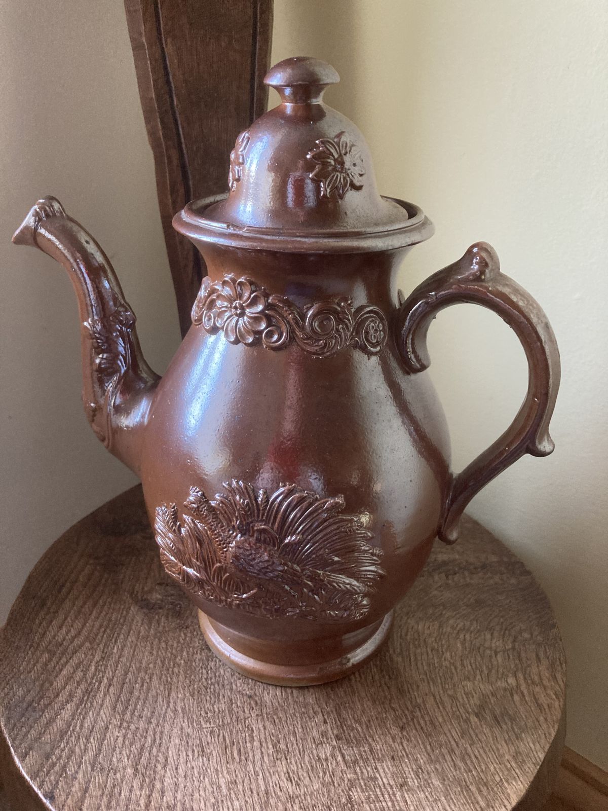 19th Century Derbyshire Stoneware Salt Glazed Coffee Pot photo buy
