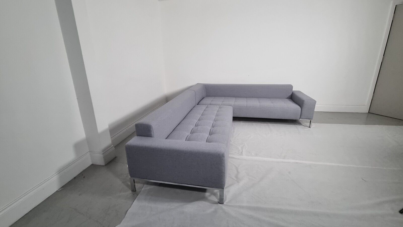 Stunning Zanotta Alfa L Shape In Soft Lambswool, Excellent Condition photo 4140.0