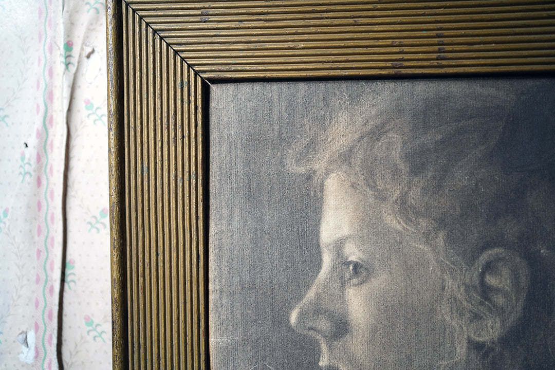 Paul Wallat (1879 1966); A Charcoal Portrait Study Of A Young Lady C.1902 photo 580.0