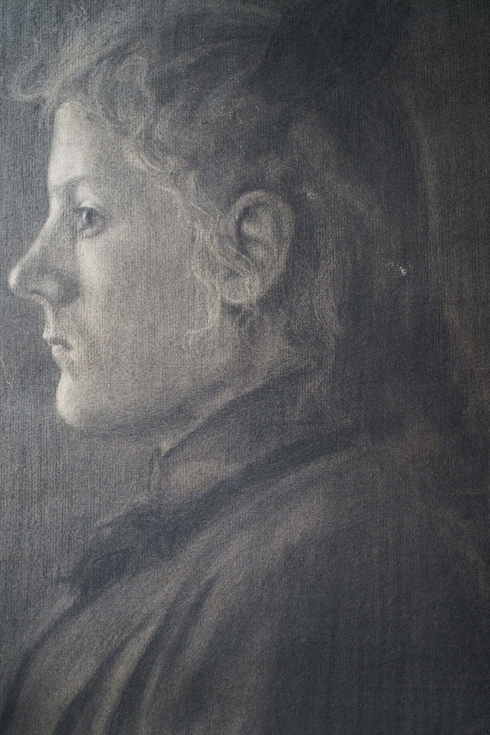 Paul Wallat (1879 1966); A Charcoal Portrait Study Of A Young Lady C.1902 photo buy