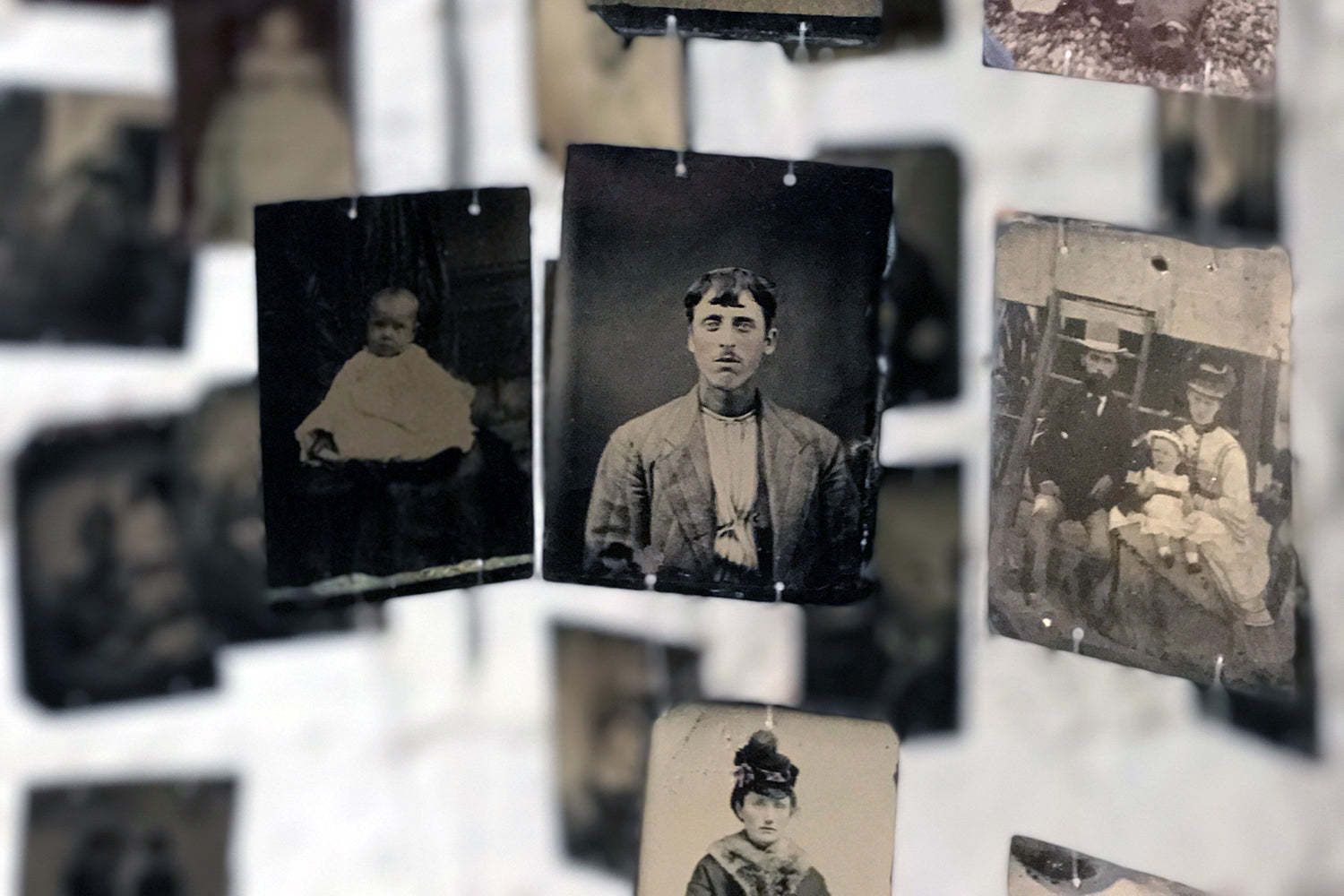 Remember Us  A Vast Collection Of 150 19thc Tinplate Portrait Photographs C.1850 1900