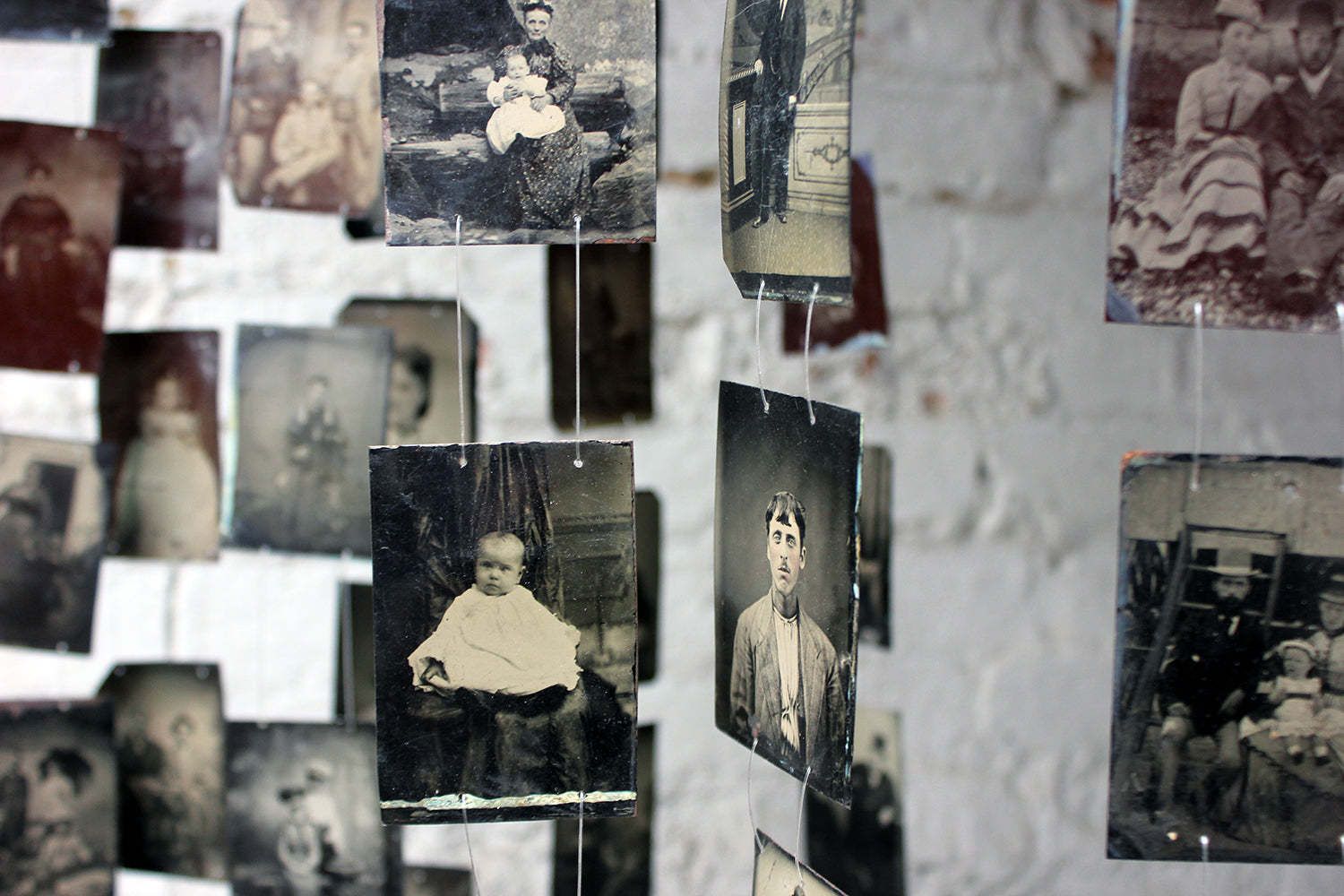 Remember Us  A Vast Collection Of 150 19thc Tinplate Portrait Photographs C.1850 1900 photo furniture
