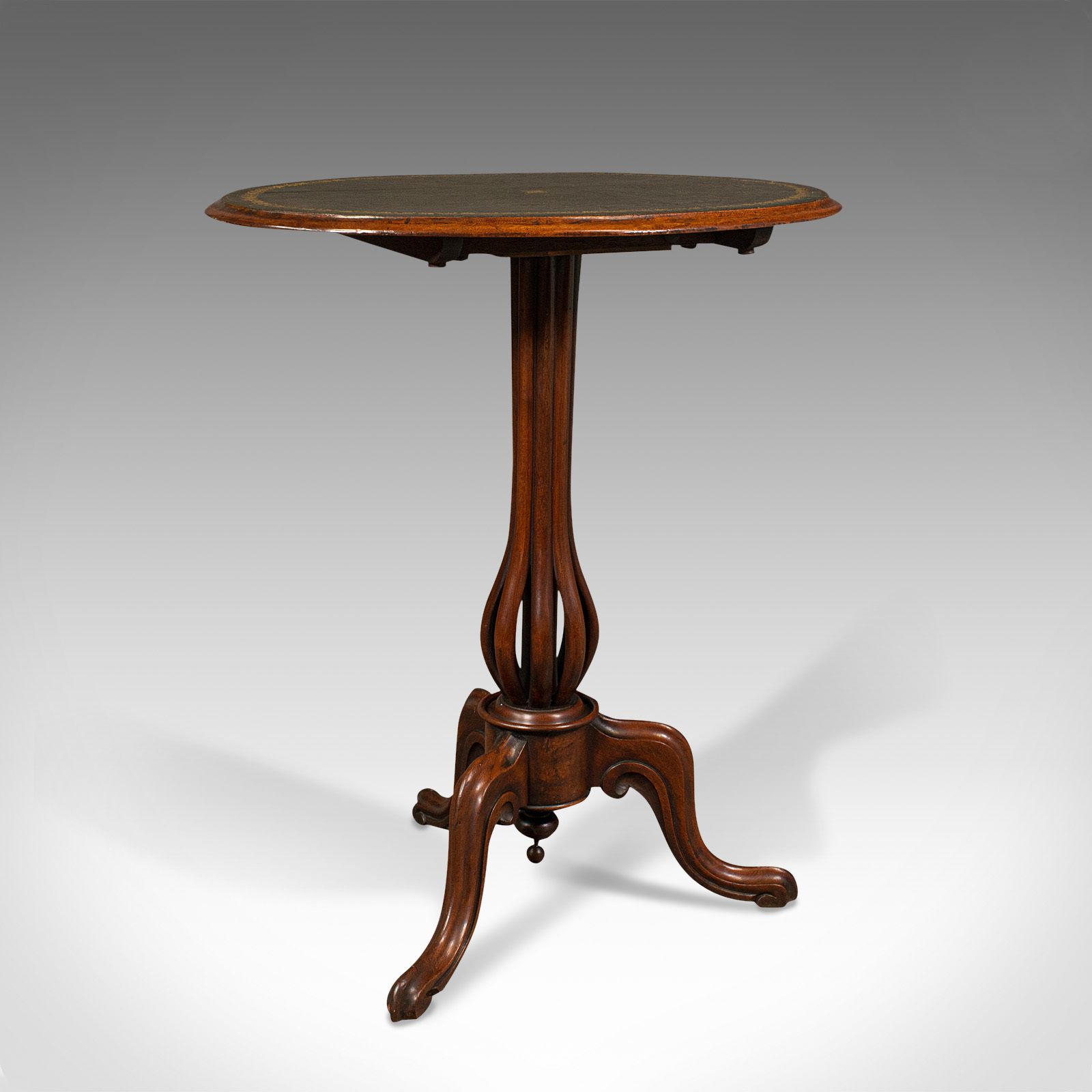 Antique Tilt Top Wine Table, English, Walnut, Side, Occasional, Lamp