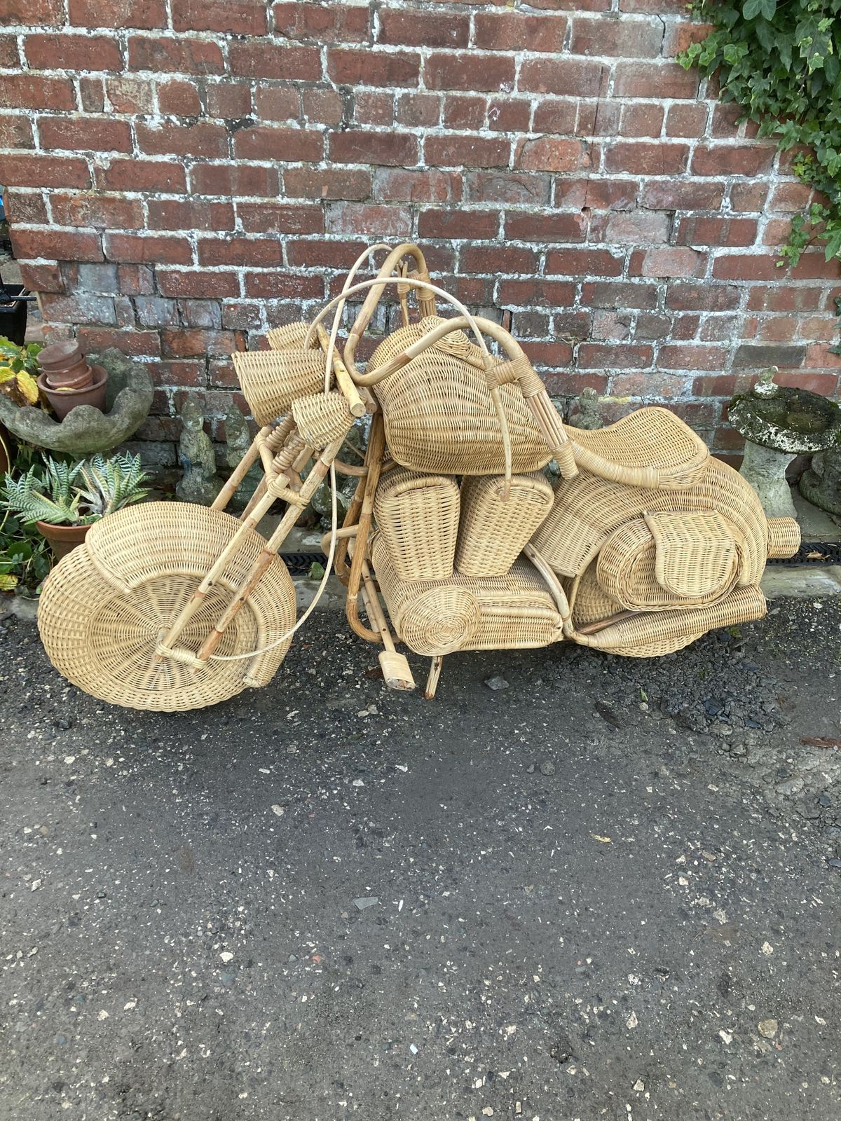 Harley Davidson Wicker Bike photo vintage