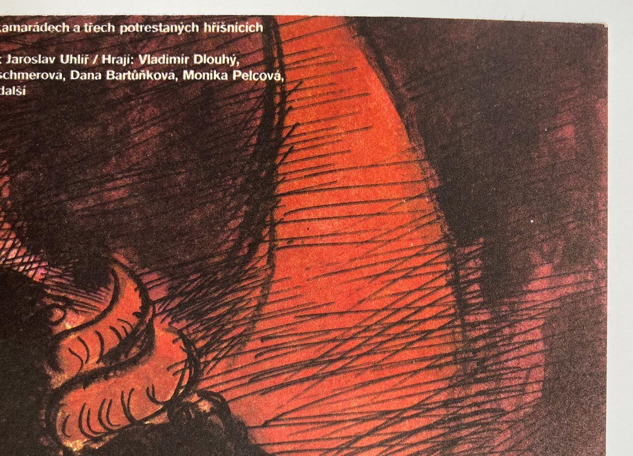 Original Film Poster, Give The Devil His Due, Dimitrij Kadrnožka, 1985, Genuine Czech Vintage Print photo for sale
