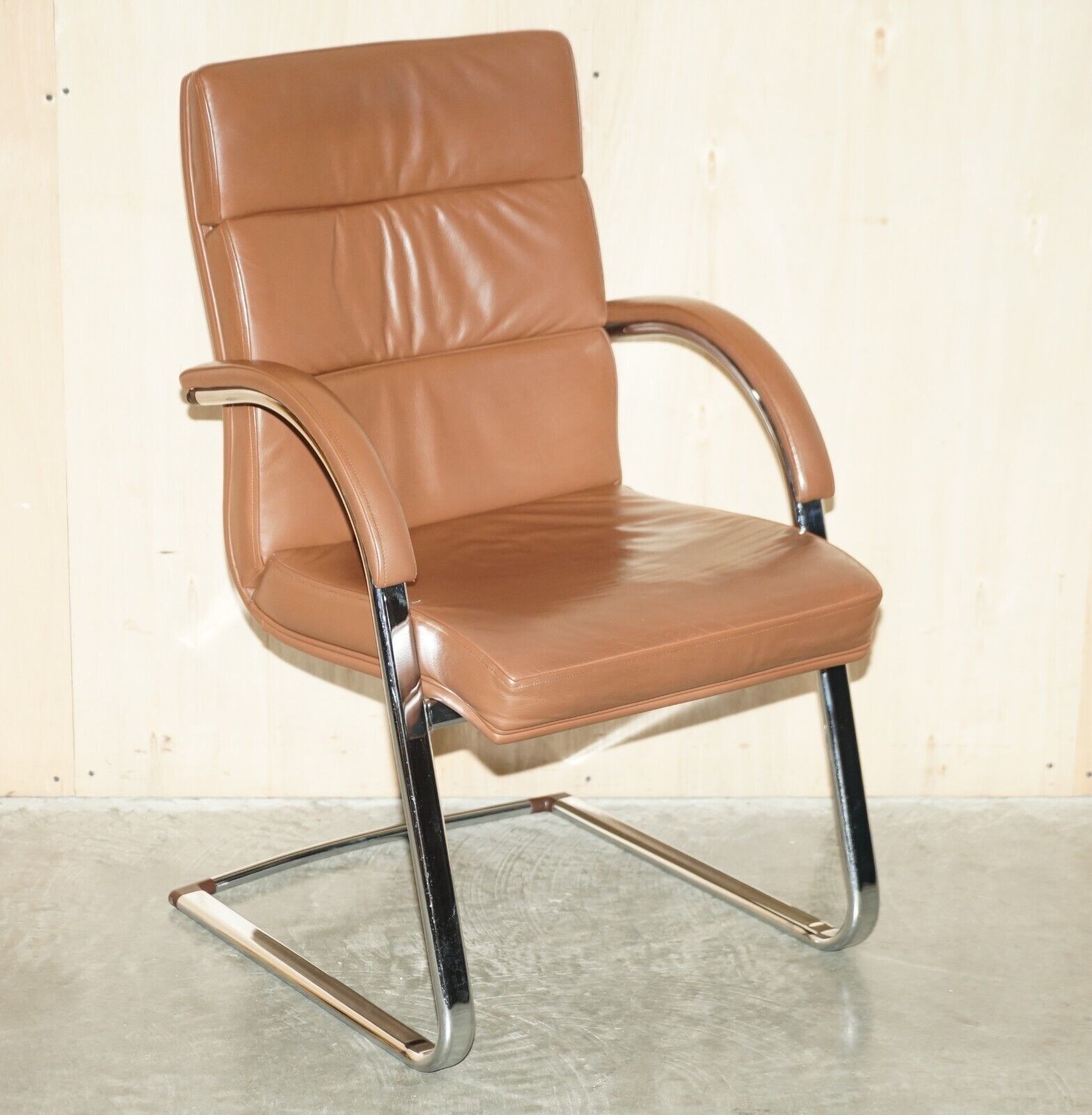 William Hands Orion Sofa Tan Brown Leather Office Captains Armchair