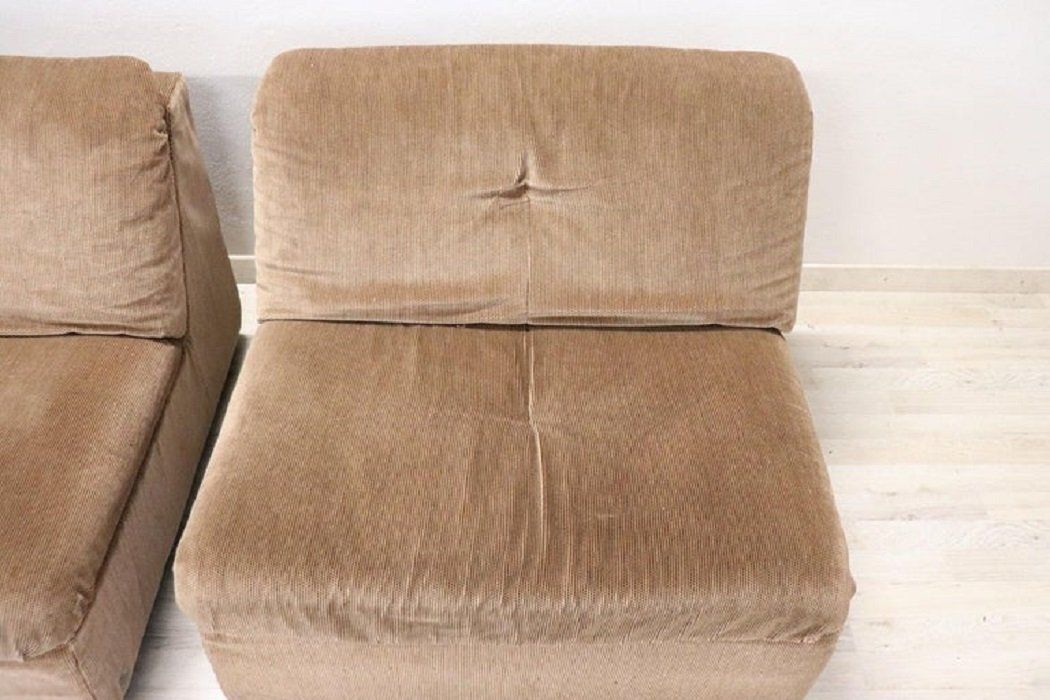 photo furniture Italian Design Velvet Modular Sofa By Busnelli, 1970s, Set Of 4