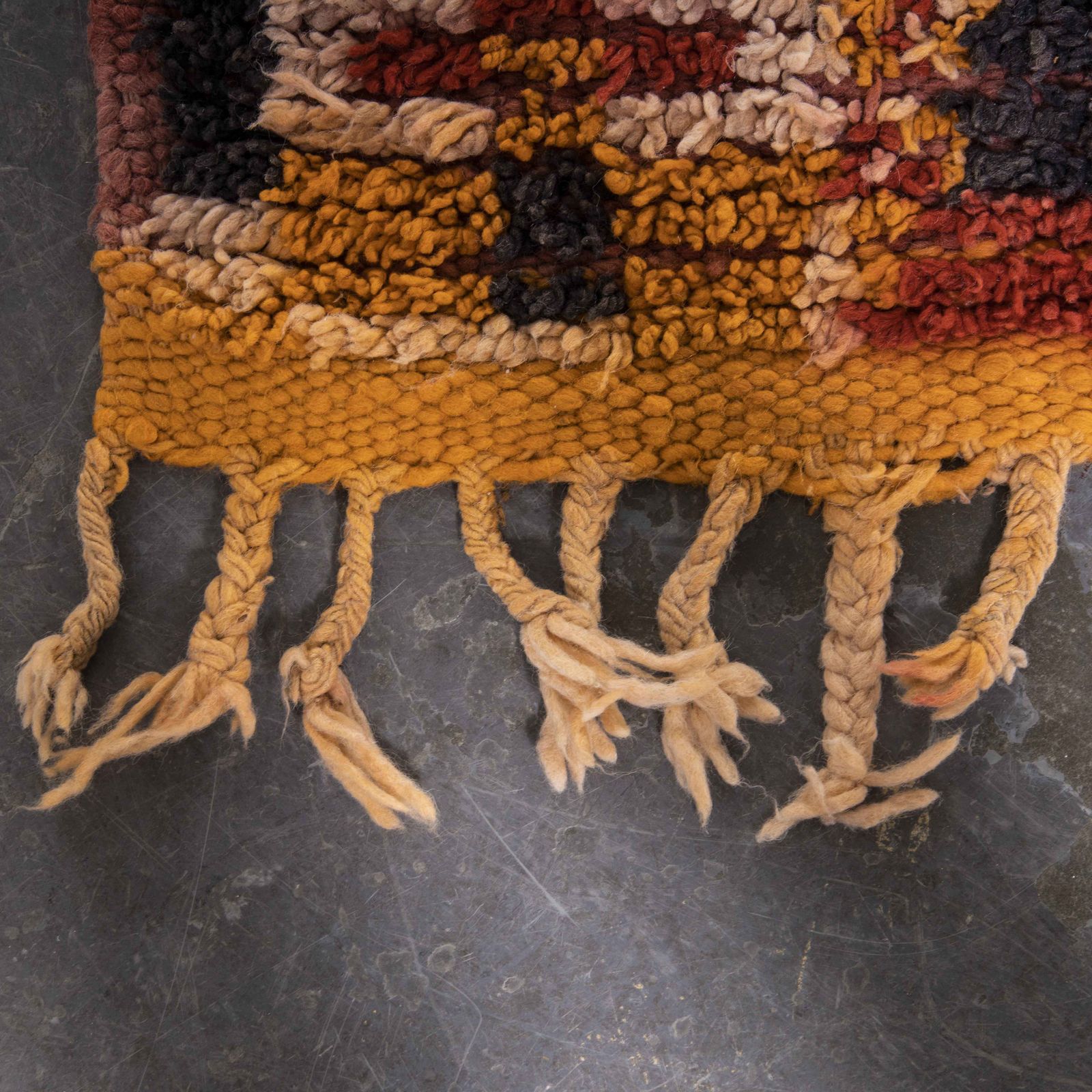 Vintage Berber Azilal Bold Graphic Small Rug photo Textiles