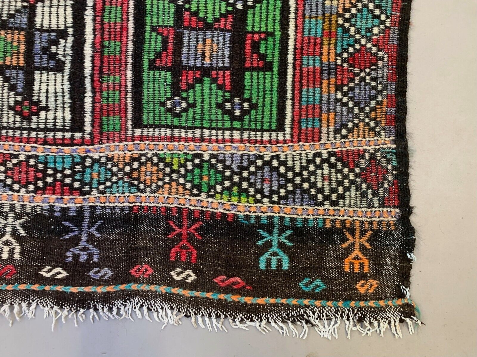 Large Vintage Turkish Kilim Rug 350x195 Cm Wool Jajim Kelim photo Textiles