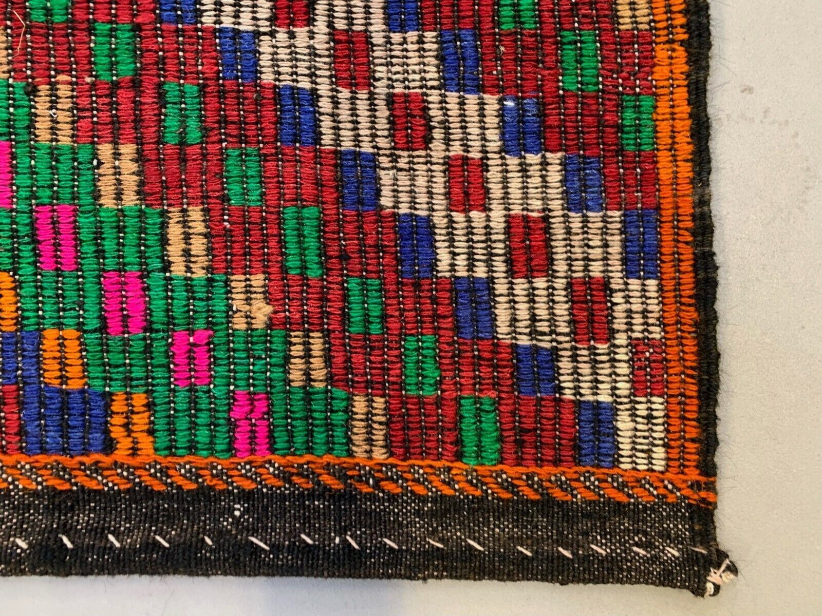 Large Vintage Turkish Kilim Rug 354x178 Cm Wool Jajim Kelim photo 495.0