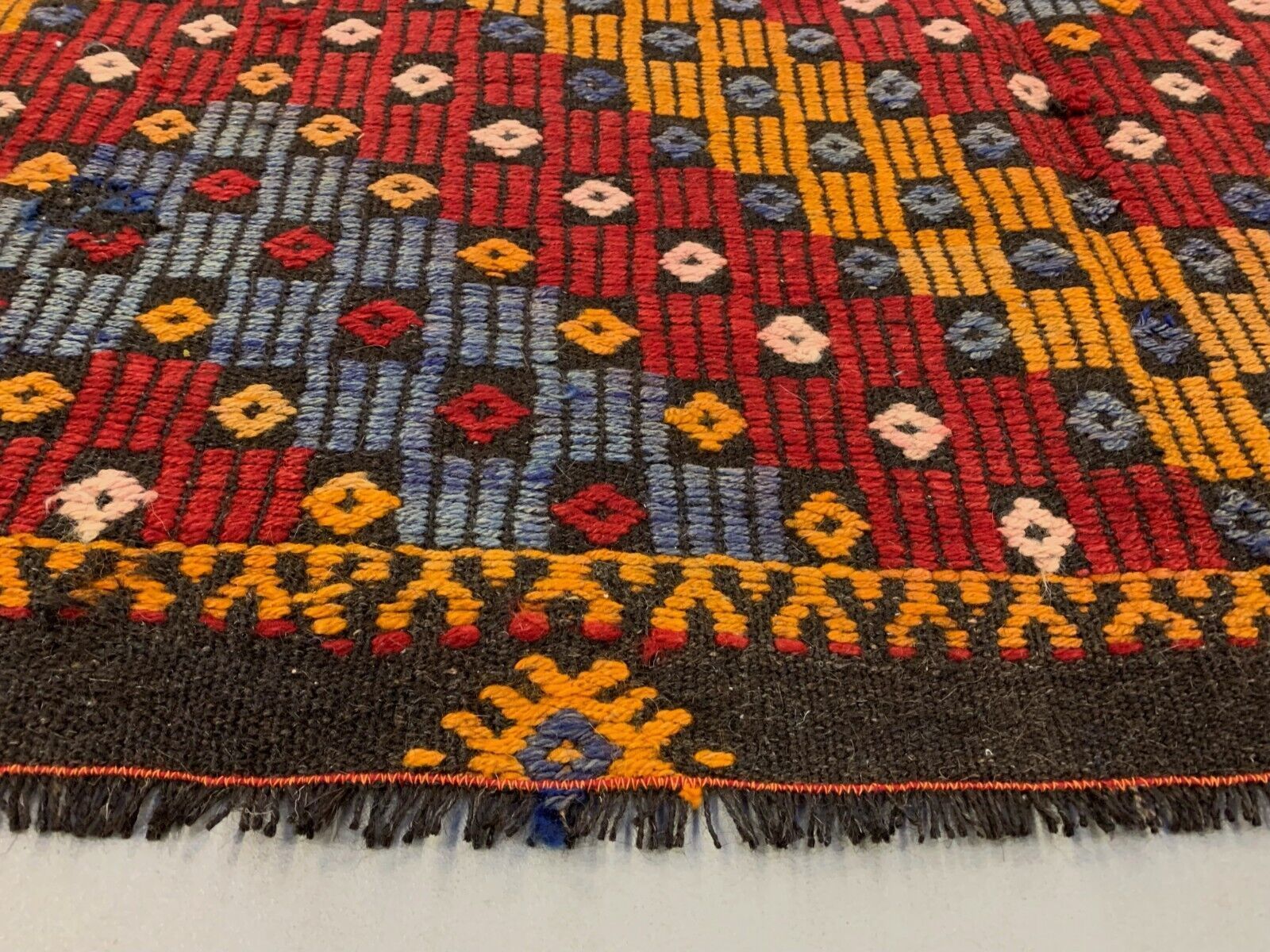 Large Vintage Turkish Kilim Rug 376x172 Cm Wool Jajim Kelim photo buy