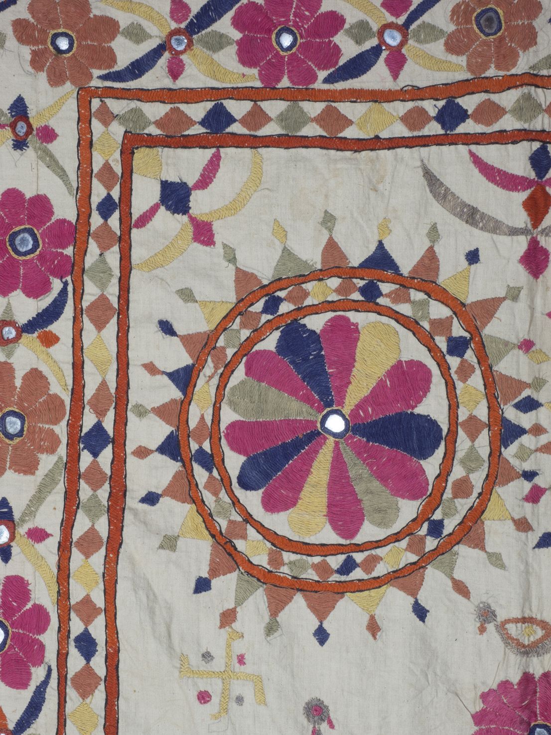 photo furniture Embroidered Quilt Cover, Gujurat Early To Mid 20th Century