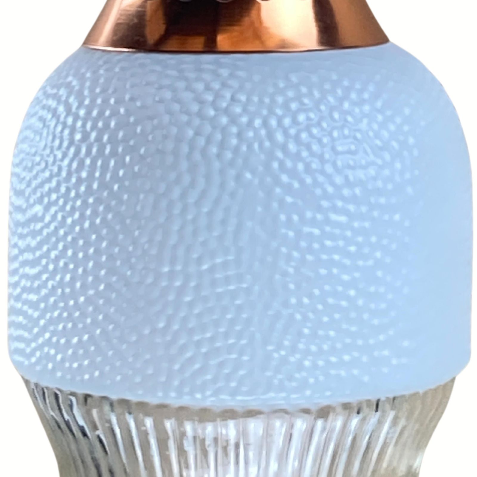 139.36 Vintage Space Age Copper And Opaline Hanging Lamp photo