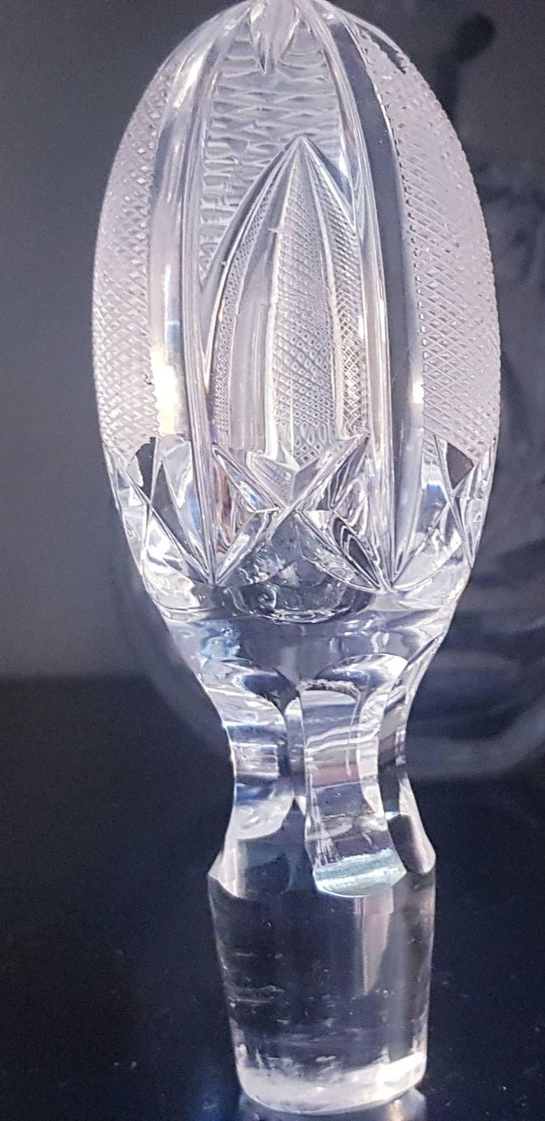 Crystal Sunflower Cut Glass Wine Whisky Spirit Decanter Stunning Stopper photo 75.0