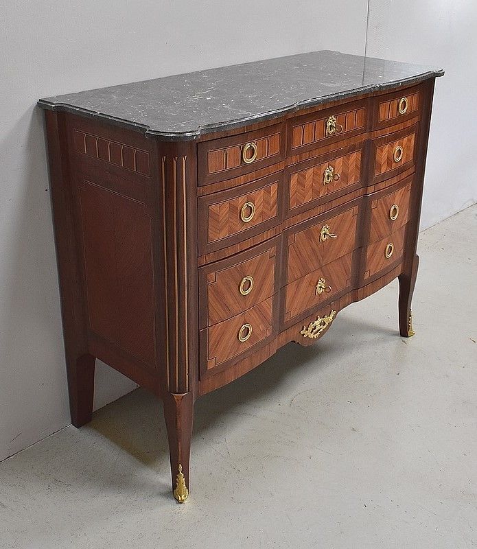 Chest Of Drawers In Marquetry Transition Louis XV / Louis XVI – 1st Part 19th Century photo furniture