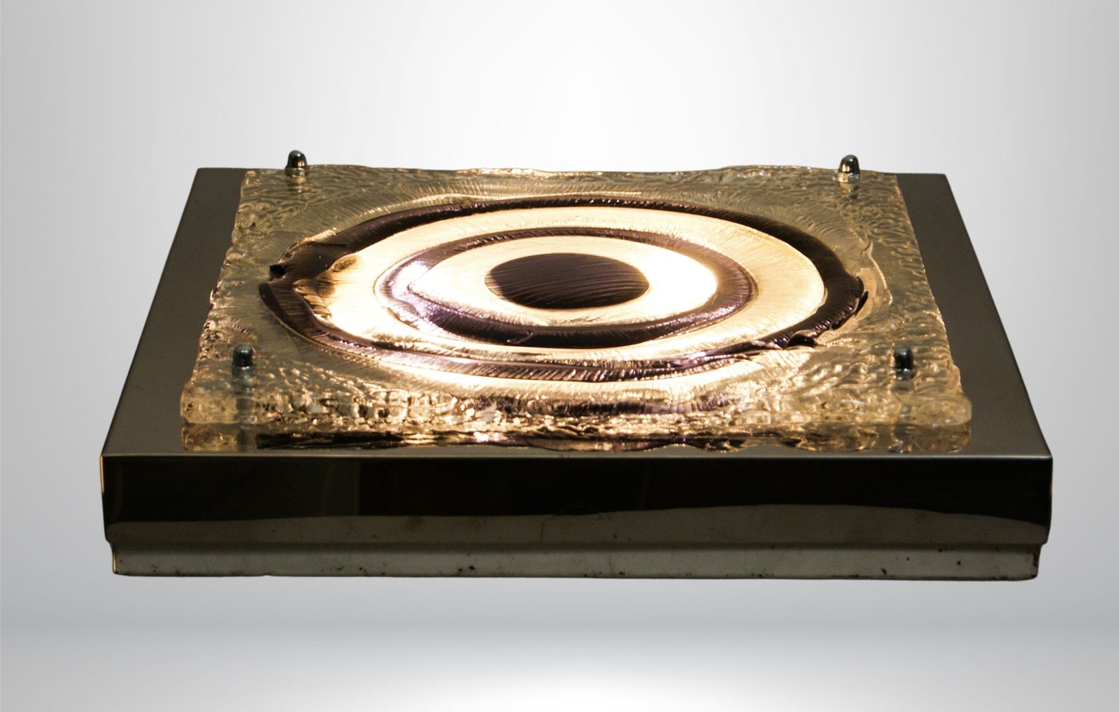 1960s Murano Glass Illuminated Wall Sculpture By Angelo Brotto For Esperia Luci photo Art
