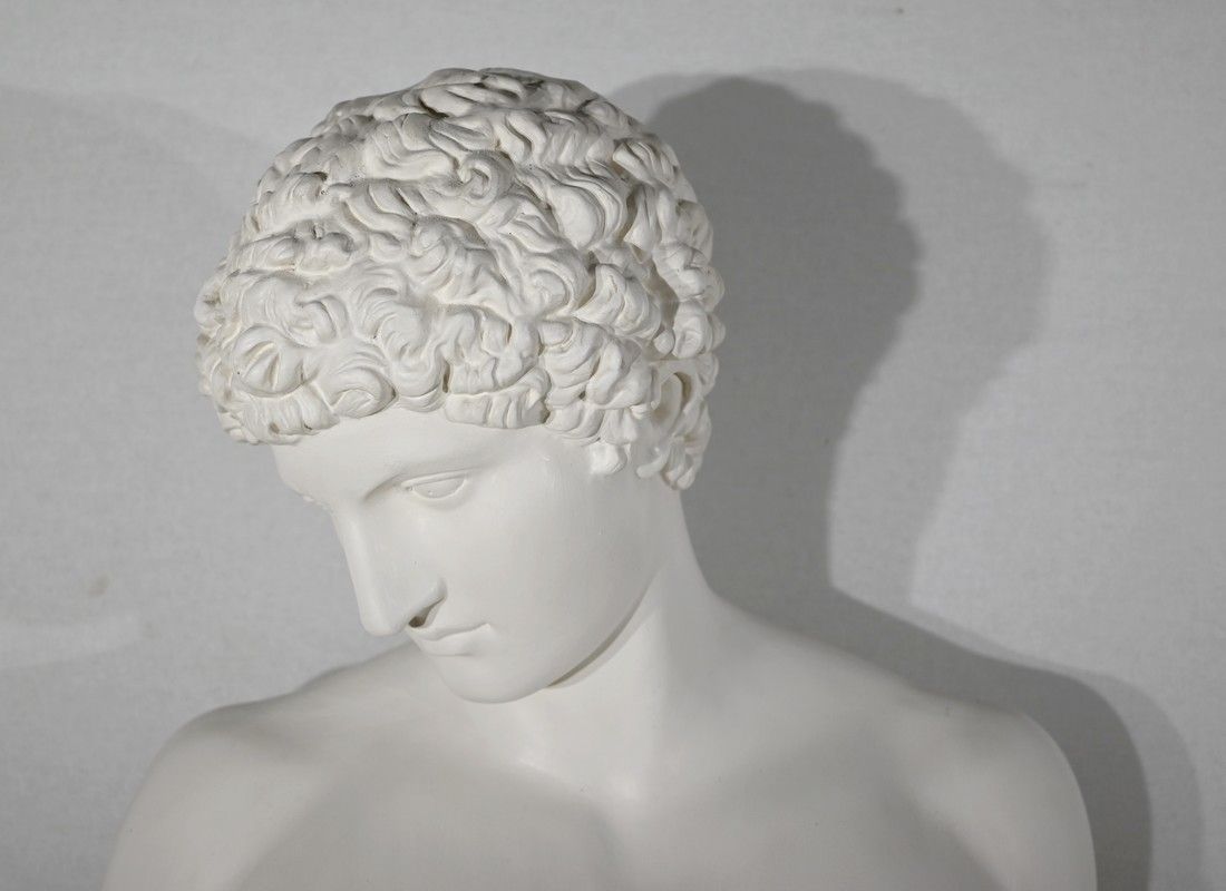 Bust Of Antinoüs On Column Set   Late 19th Century photo vinterior