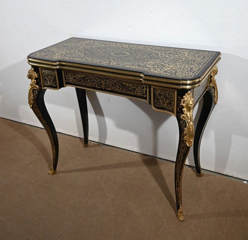 Ceremonial Console Table In Blackened Pear Tree, Napoleon III Period   Mid 19th Century photo Furniture