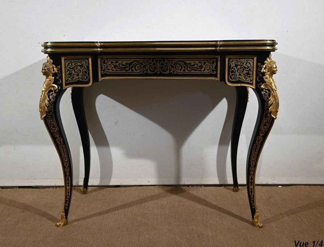 photo furniture Ceremonial Console Table In Blackened Pear Tree, Napoleon III Period   Mid 19th Century