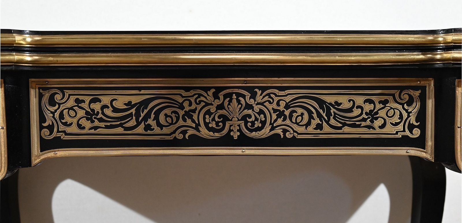 Furniture Ceremonial Console Table In Blackened Pear Tree, Napoleon III Period   Mid 19th Century photo