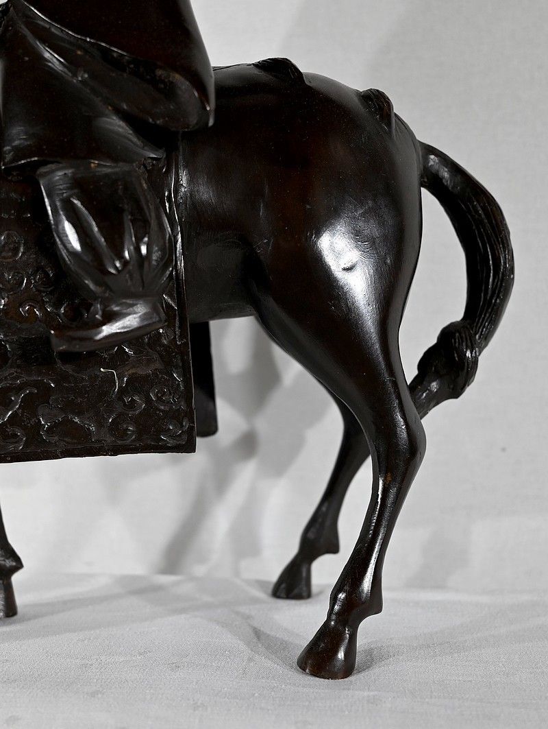 Home Decor “Le Cavalier” Bronze Set, China – Early 20th Century photo