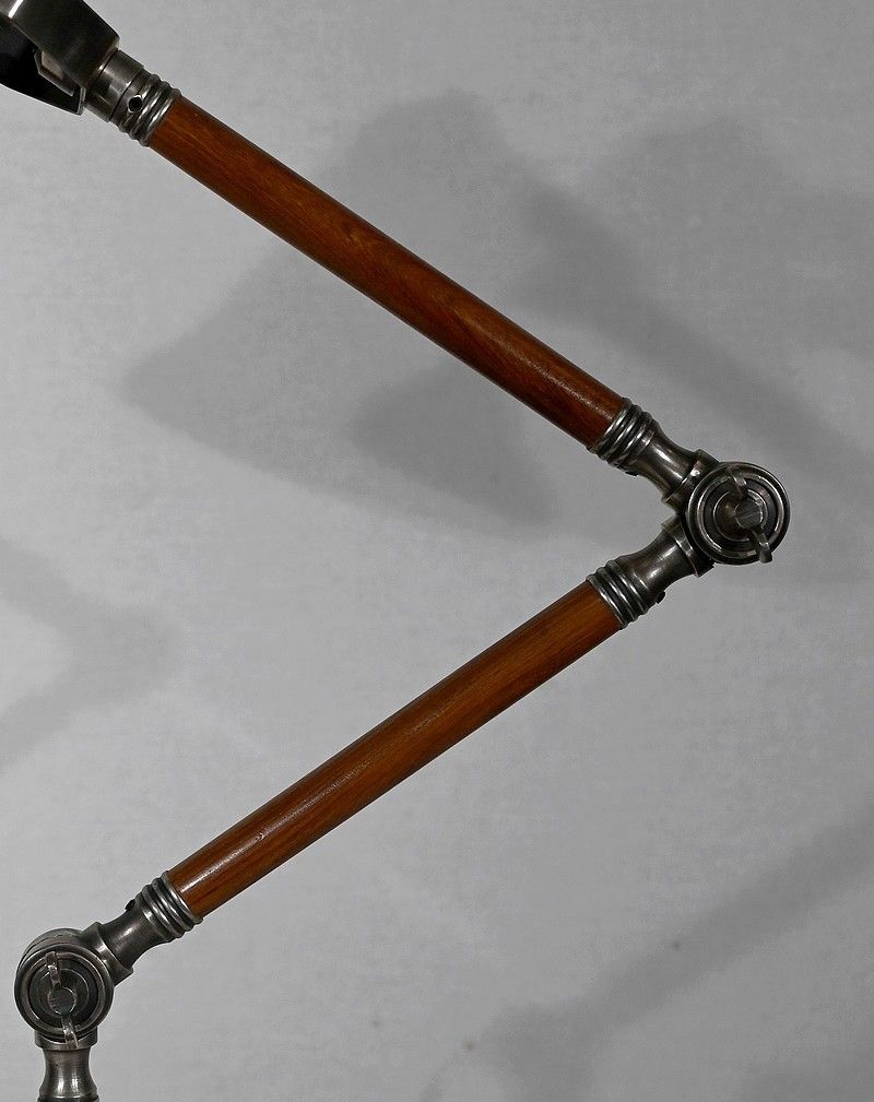 photo buy Articulated Arm Lamp In Metal And Wood, 1920s