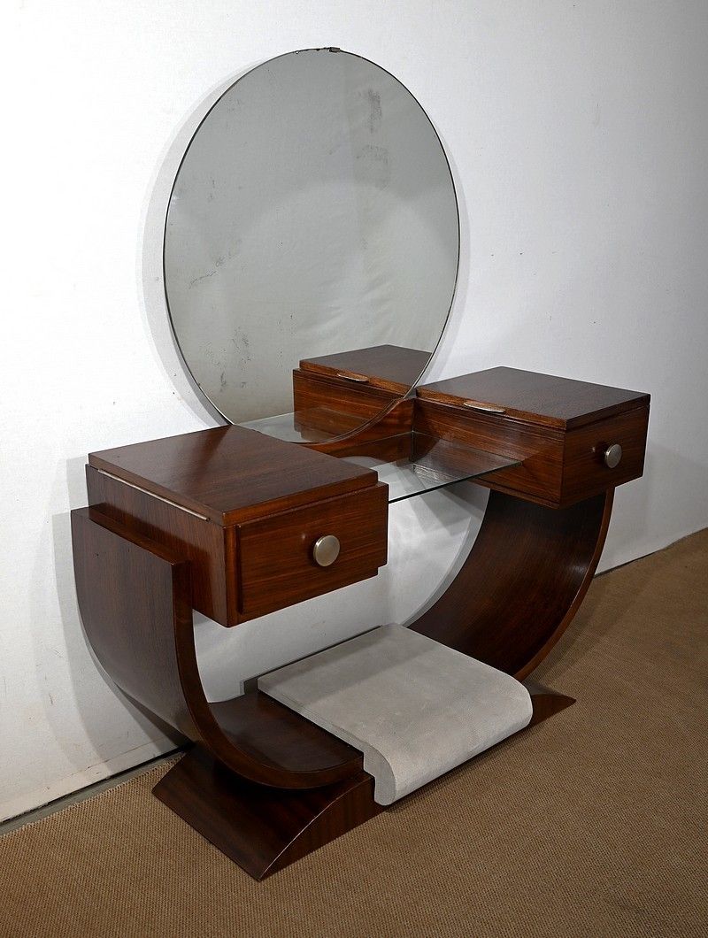 Paquebot Dressing Table In Rosewood, Art Deco, Early 20th Century photo furniture