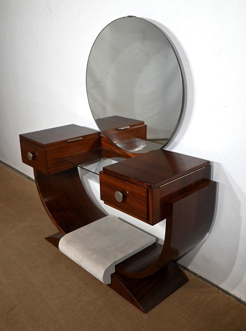 Paquebot Dressing Table In Rosewood, Art Deco, Early 20th Century photo 4223.0