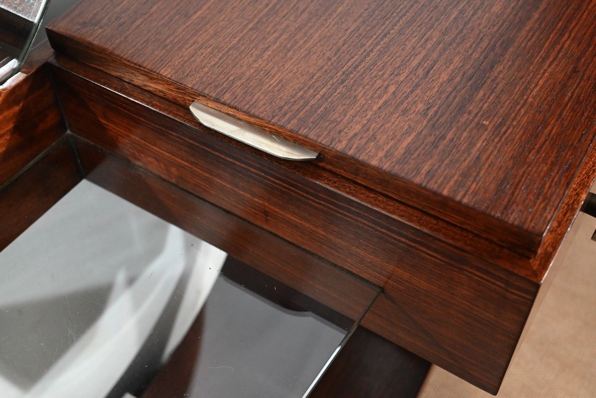 Furniture Paquebot Dressing Table In Rosewood, Art Deco, Early 20th Century photo