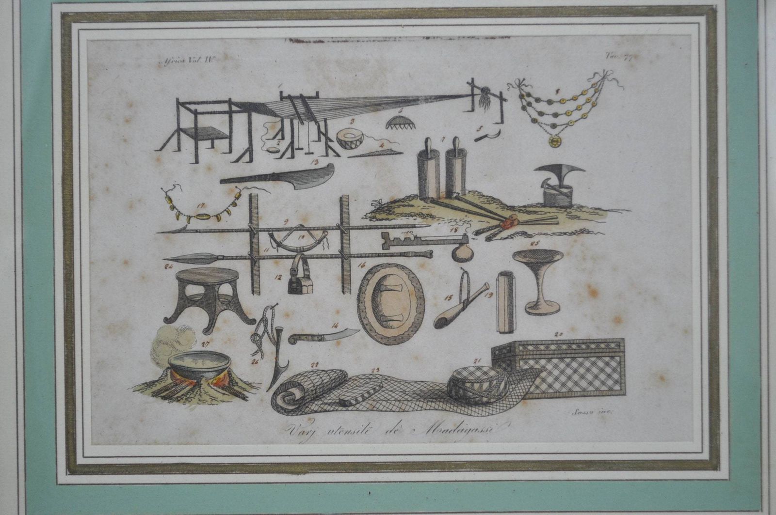 Antique Africa Print, Leaf From A Book photo furniture