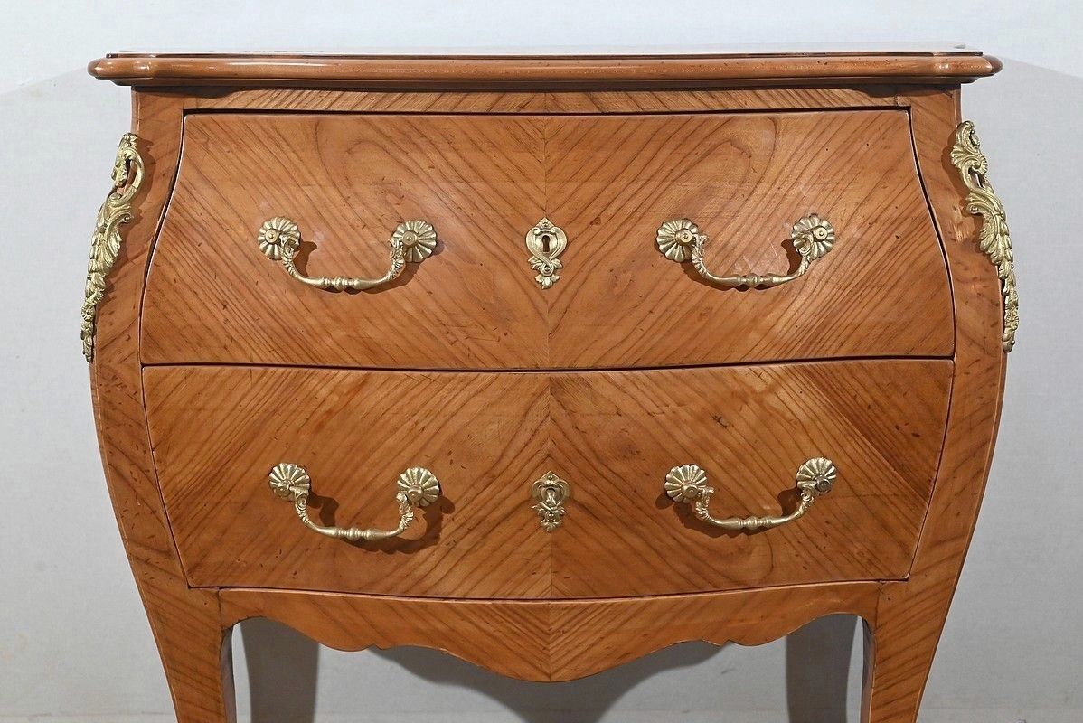 Small Chest Of Drawers In Cherry, Louis XV Style   Early 20th Century photo vintage