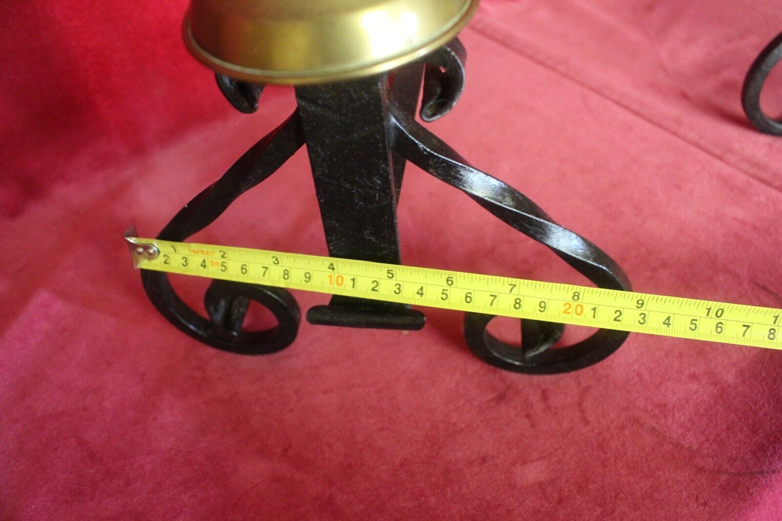 Pair Of Vintage Decorative French Iron And Brass Andirons Fire Dogs photo vinterior