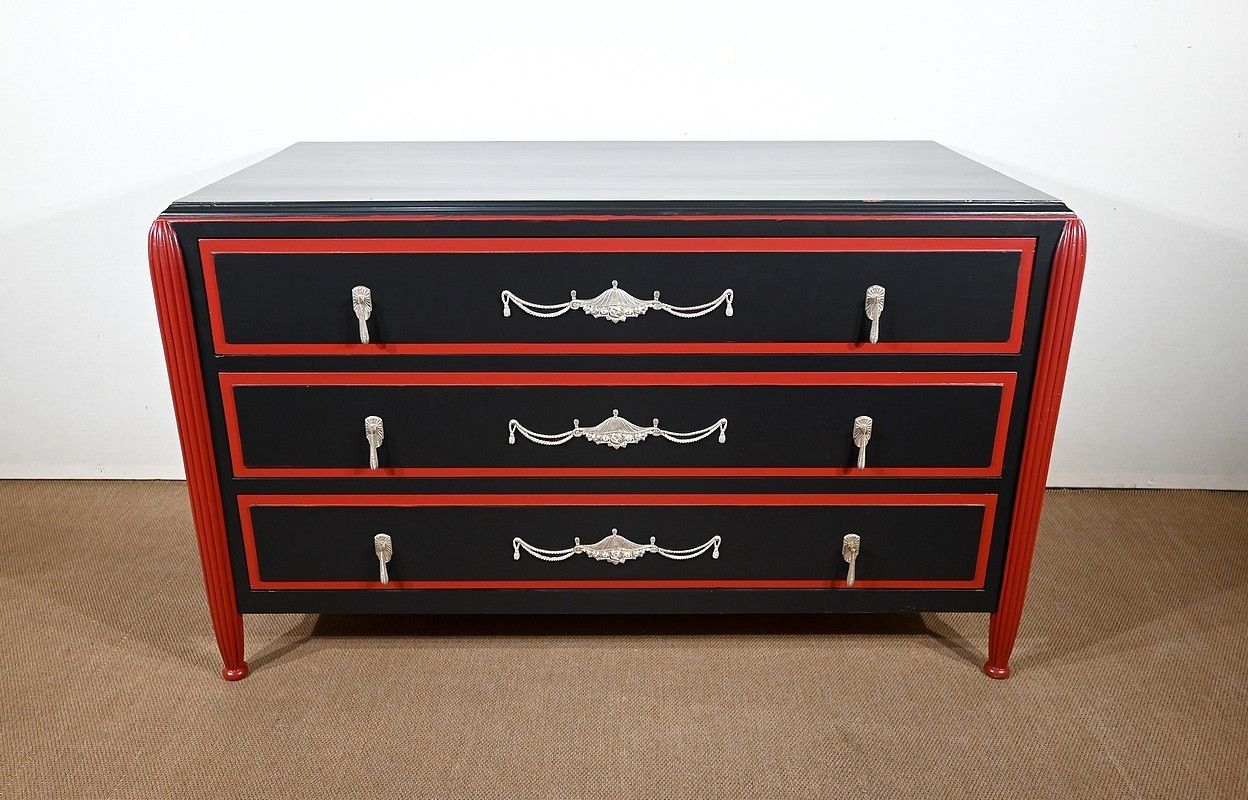 Rare 5 Piece Bedroom Set In Painted Wood, Art Deco   Early 20th Century photo buy