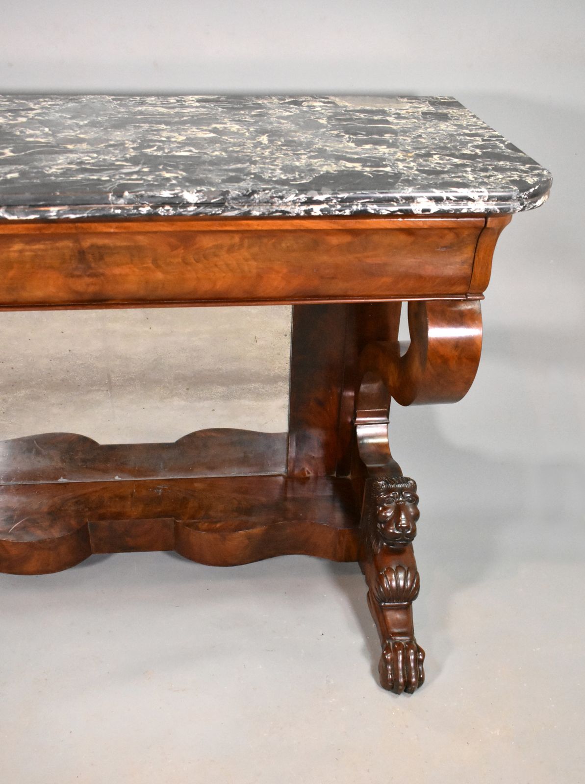 Antique French Mahogany Console Louis Philippe photo 1574.97