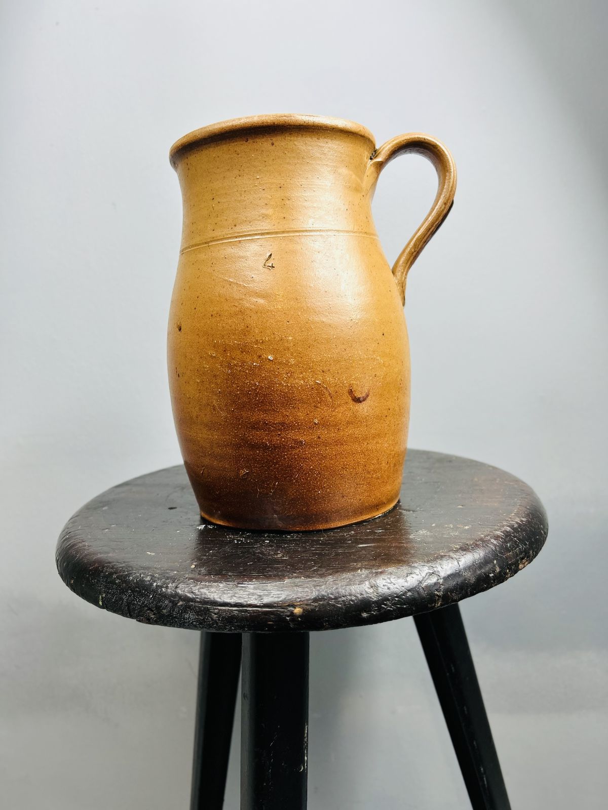 Antique French 19th Century Glazed Jug/ Vase/ Confit Pot. photo 100.0